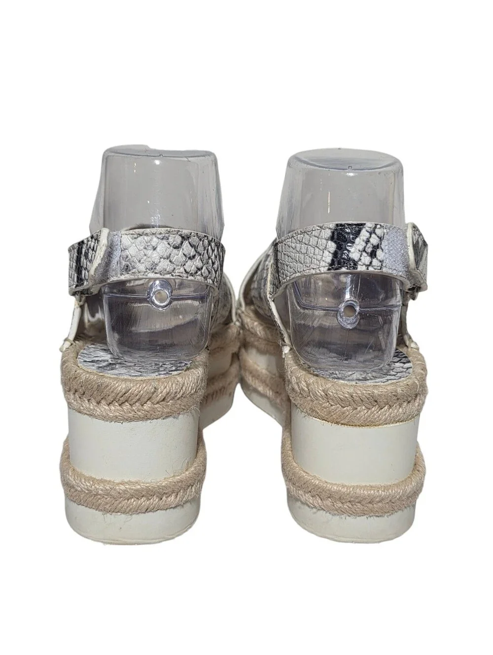 EUC MARC FISHER GANDY SNAKESKIN PLATFORM ESPADRILLE SANDALS SZ 6